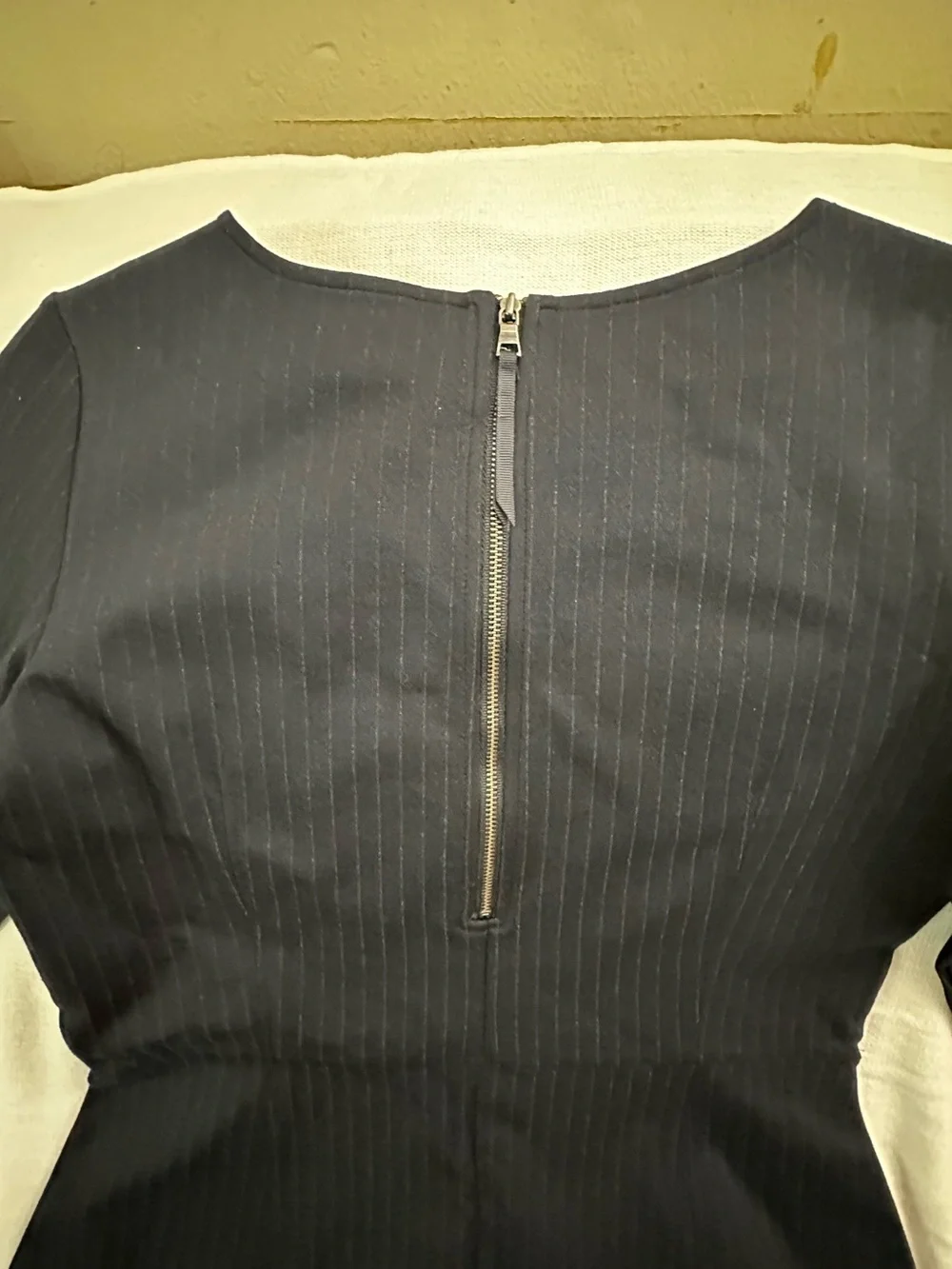 Buffalo David Bitton Black Pinstripe Long Sleeve Sheath Dress - Picture 5 of 6